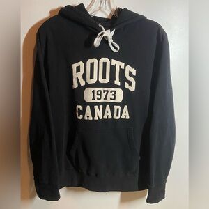 Roots Black and White Varsity Hoodie